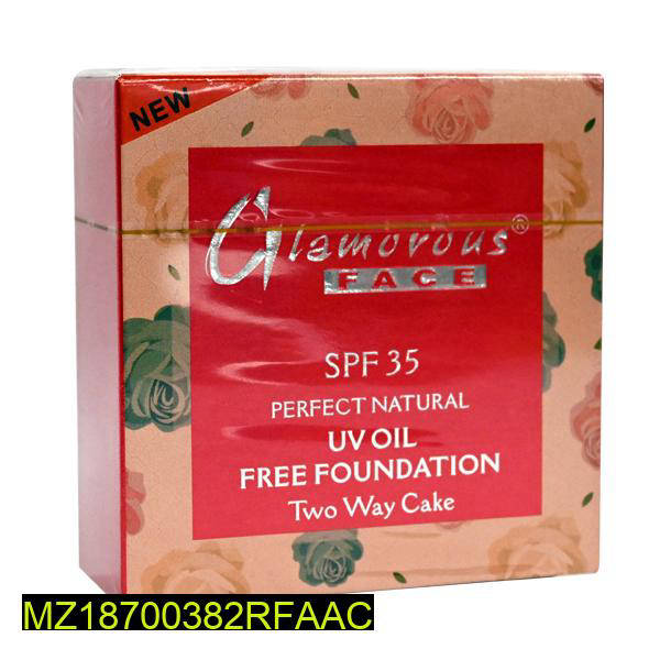Glamour Face Powder Compact Pink Long Lasting Shine Free