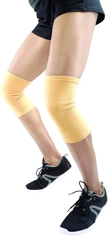 Men & Women Light Yellow Wool Knee Cap
