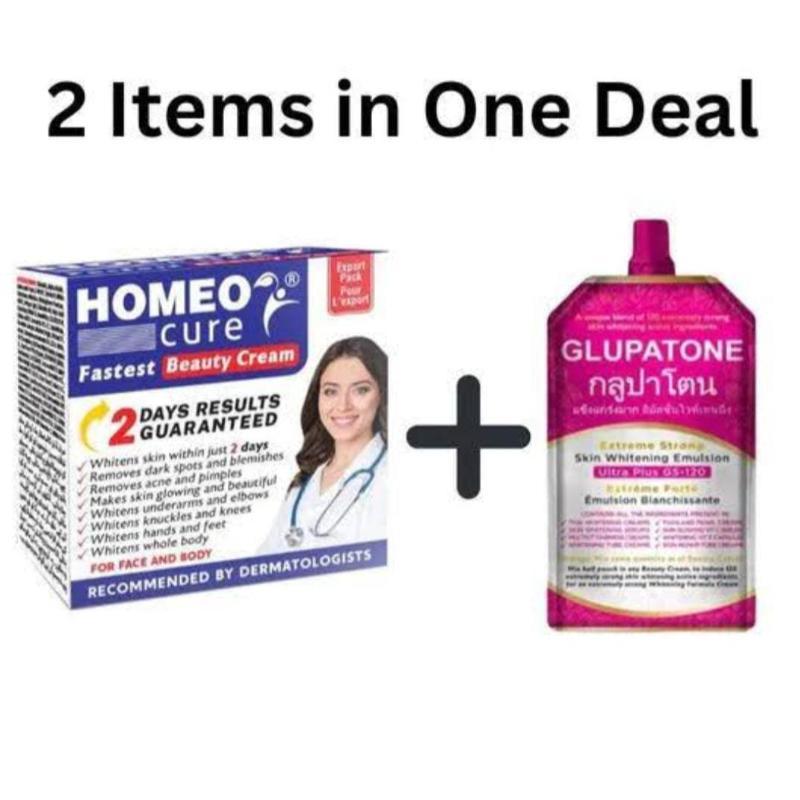 Glupatone & Homeocure Skin Care Duo Fast Results 2 Days