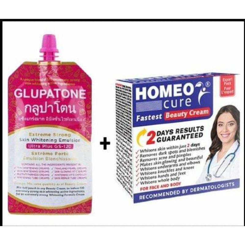 Glupatone & Homeocure Skin Care Duo Fast Results 2 Days