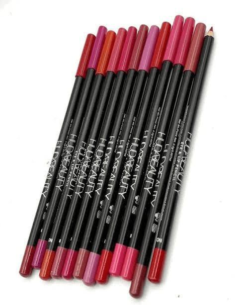 Lip Pencils 12 Shades Red Smudge Proof Long Lasting