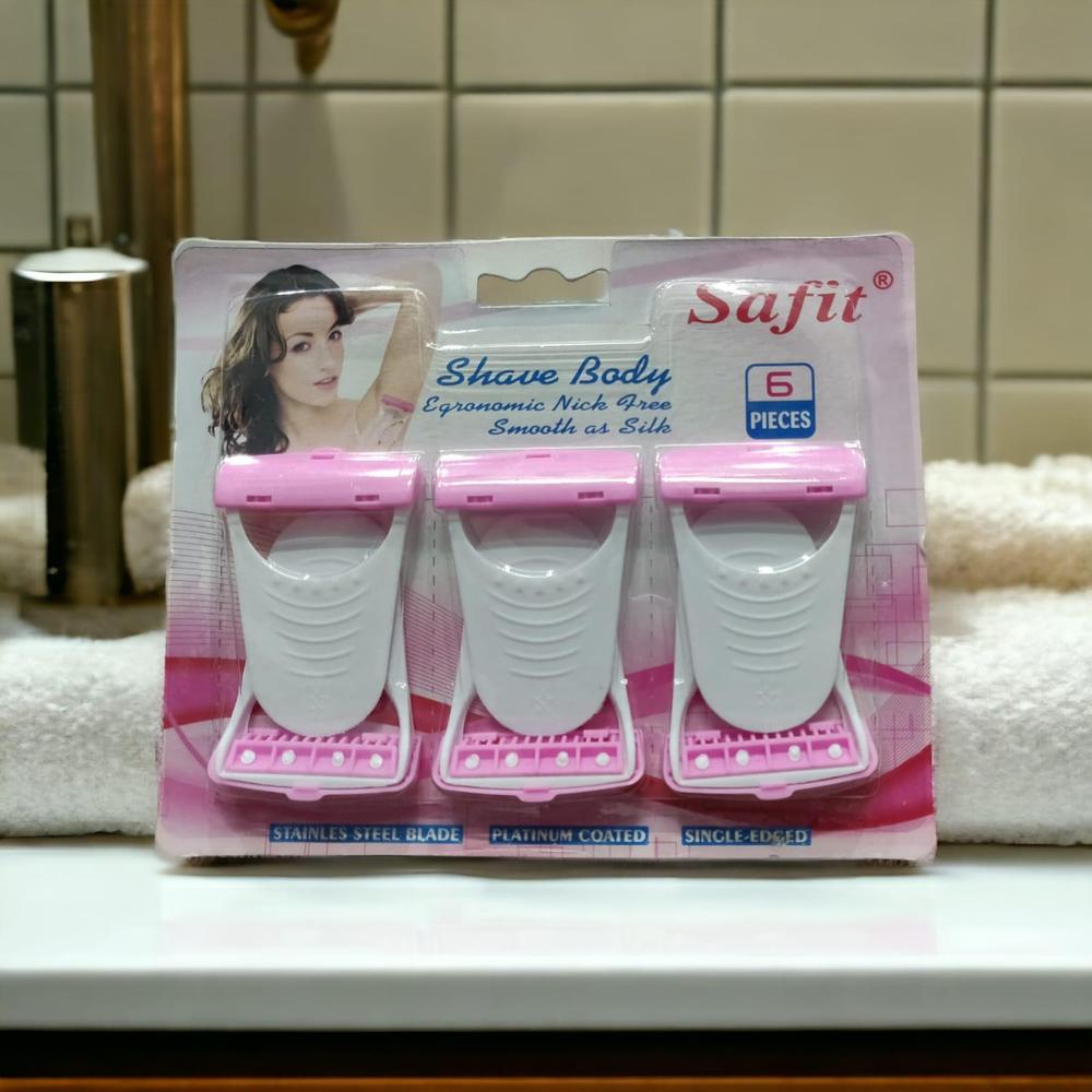 Safit Disposable Body Razors Pack of 6 Pink