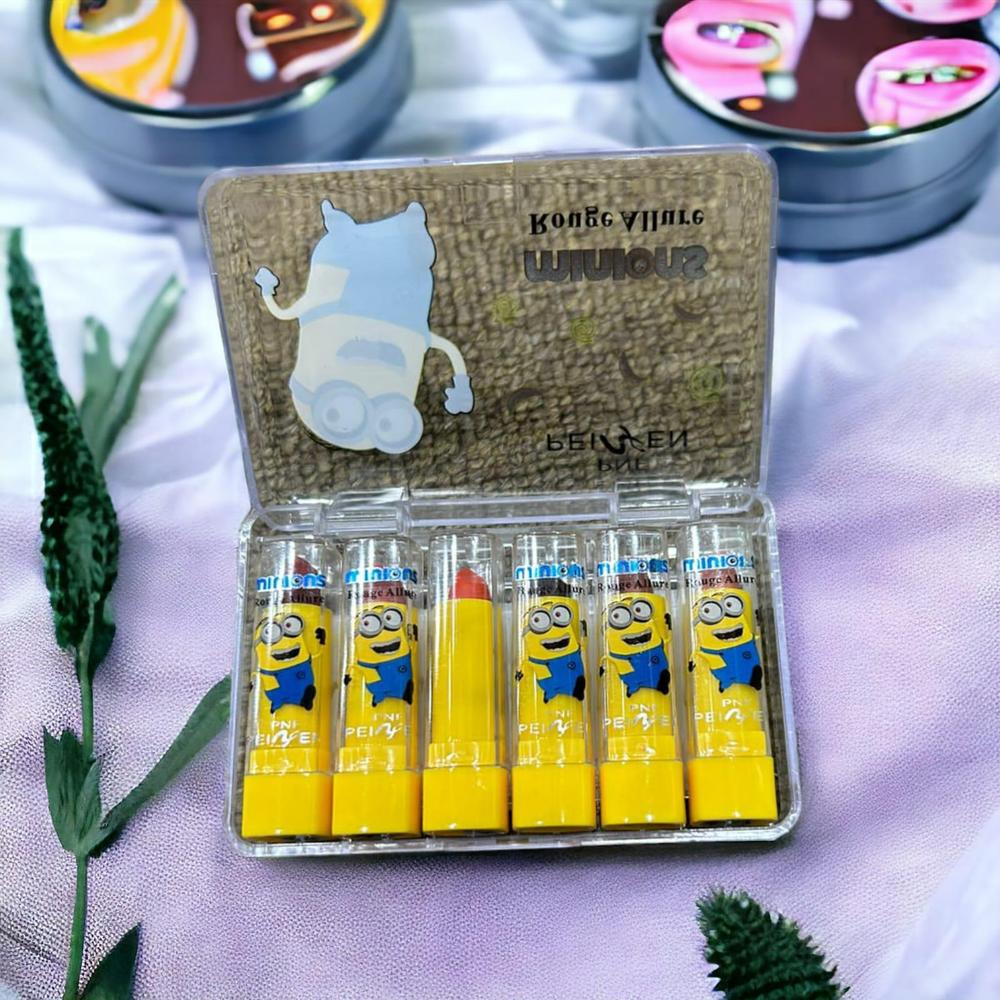 Minions Rouge Lipsticks Pack of 6 Matte Long Lasting