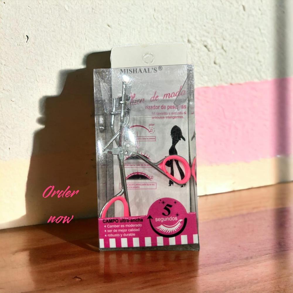 Stainless Steel Eyelash Curler Pink Silver Pakistan
