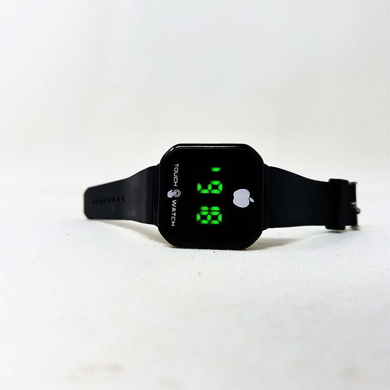 Apple Touch Digital Watch Black Silicone Strap LED Display