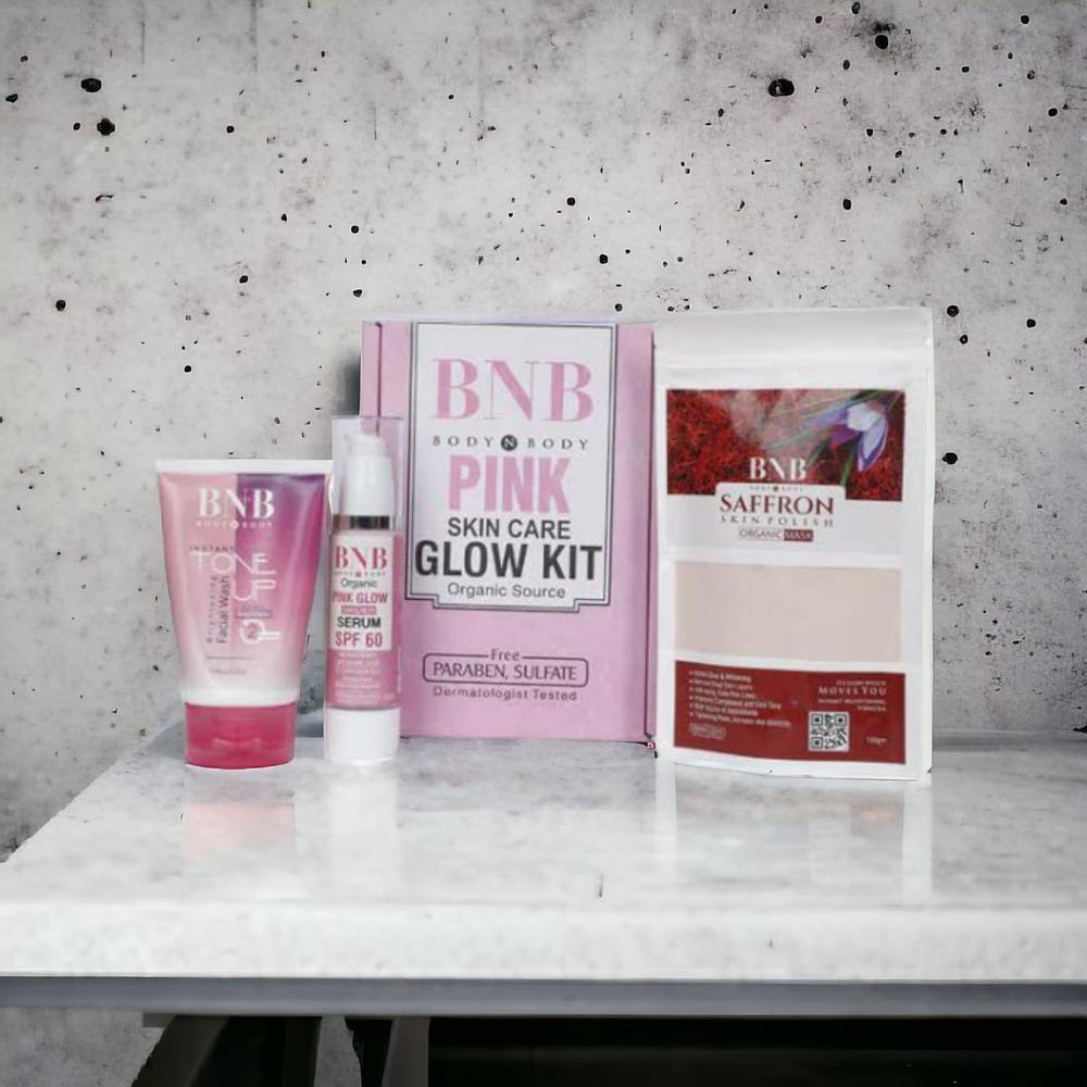 Skin Care Glow Kit SPF 60 Saffron Mask Wash