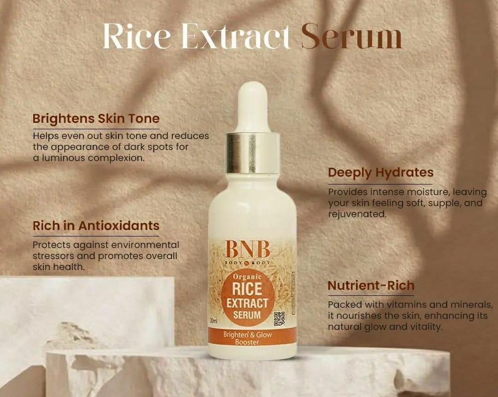 Premium Organic Rice Serum for Glowing Skin
