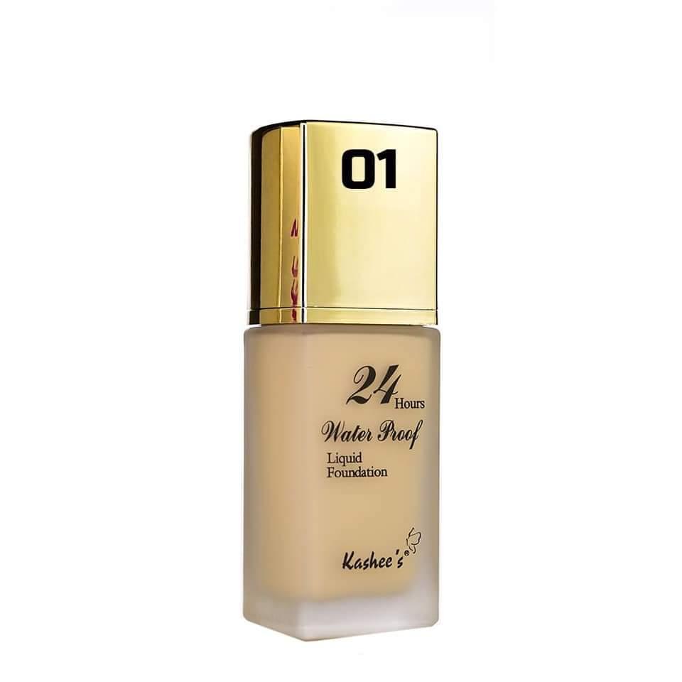 Waterproof Liquid Foundation 24h Long Lasting Gold Cap