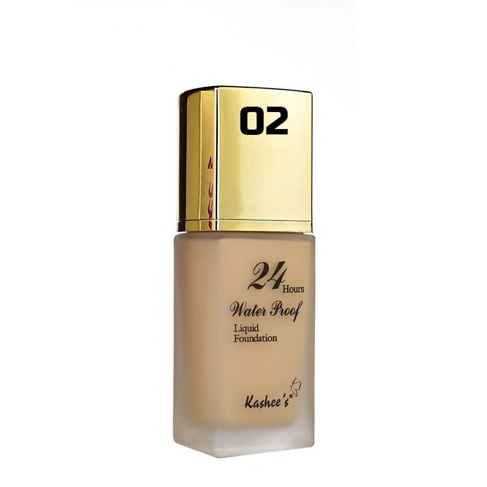 Waterproof Liquid Foundation 24h Long Lasting Gold Cap