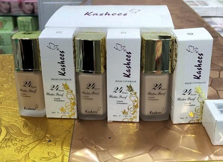 Waterproof Liquid Foundation 24h Long Lasting Gold Cap