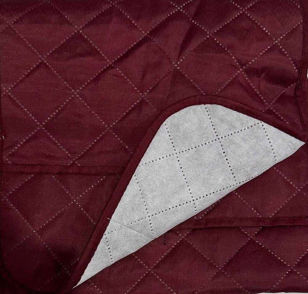 Red Quilted Fridge Cover Cotton Dust Proof