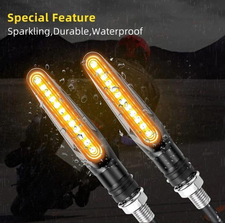 LED Bike Indicators with Yellow Glow for Pakistani Rides
