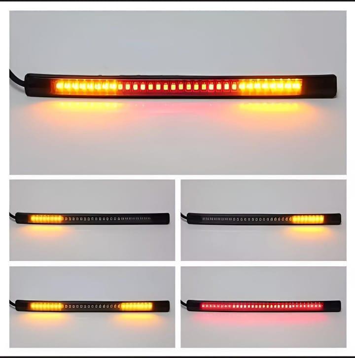 48LED Motorcycle LED Strip Red Amber White PVC