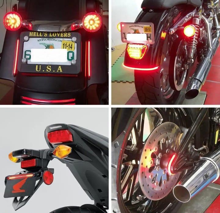 48LED Motorcycle LED Strip Red Amber White PVC