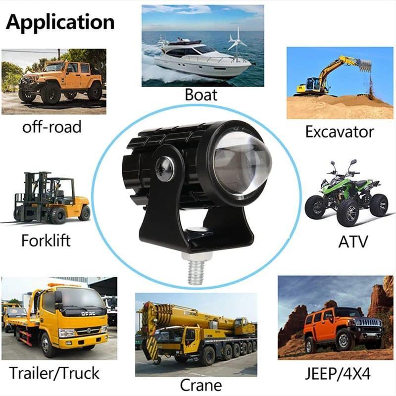 Mini Driving LED Lights White Yellow ABS Durable