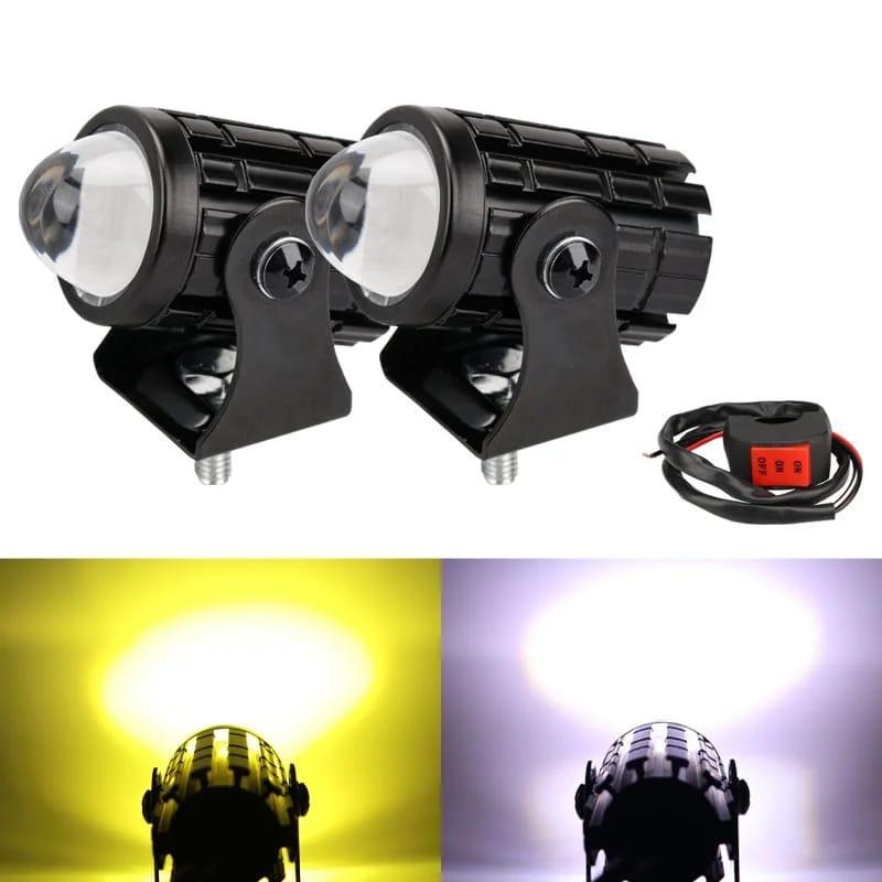 Mini Driving LED Lights White Yellow ABS Durable