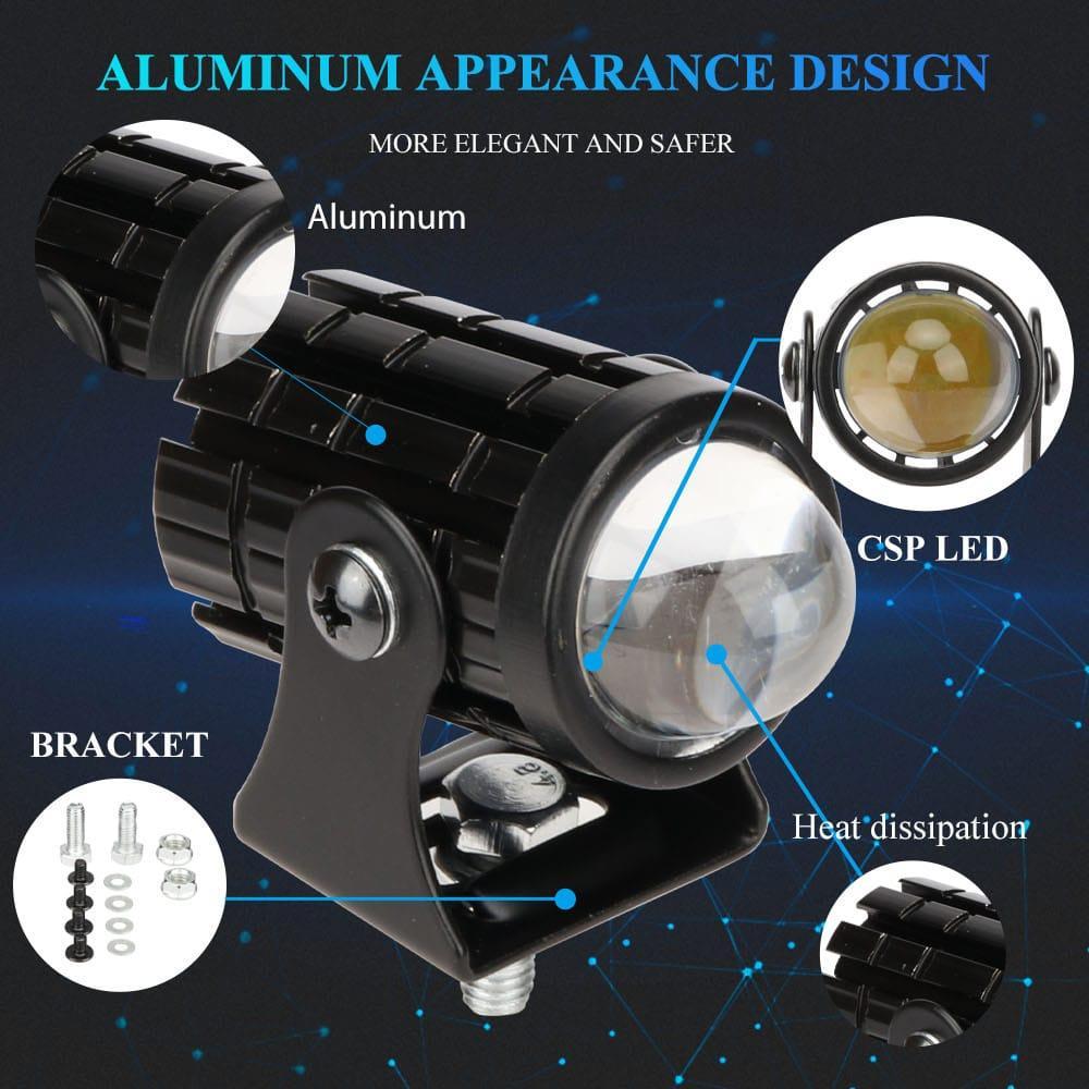 Mini Driving LED Lights White Yellow ABS Durable