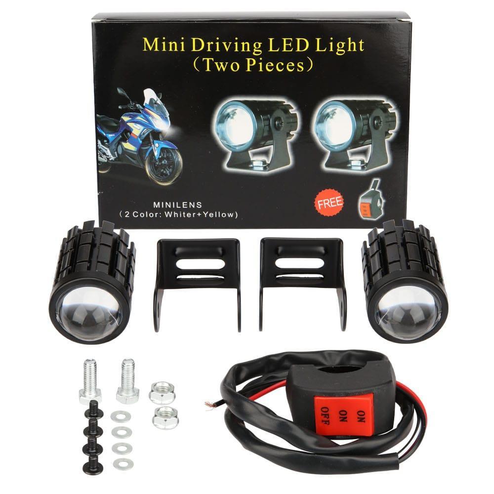 Mini Driving LED Lights White Yellow ABS Durable