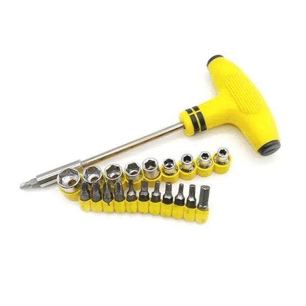 24-Piece Stainless Steel Screwdriver Set Yellow