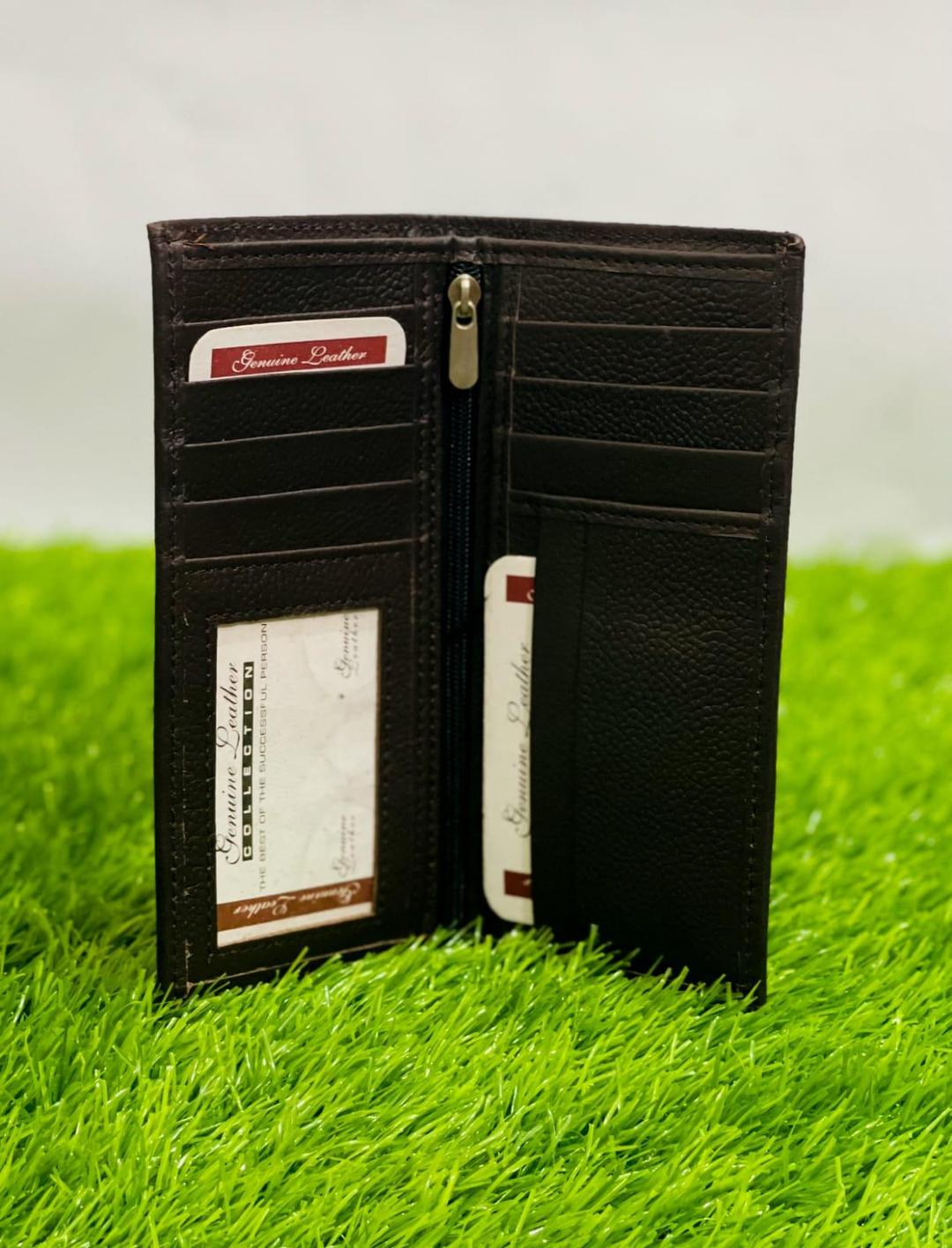 Textured Synthetic Leather Wallet Black Brown Mustard 6.3"