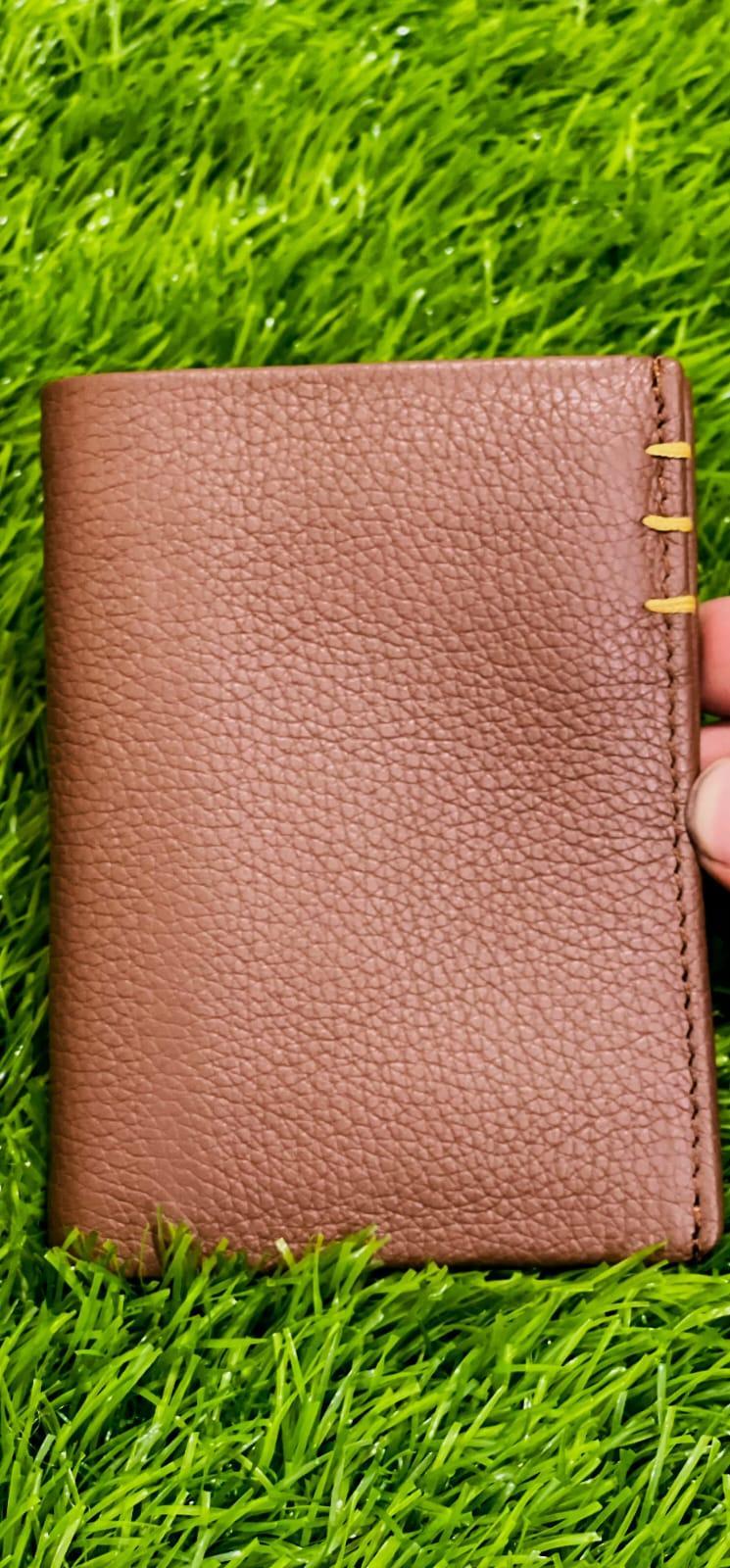 Men's Textured PU Leather Bi Fold Wallet Black Brown 4.4"
