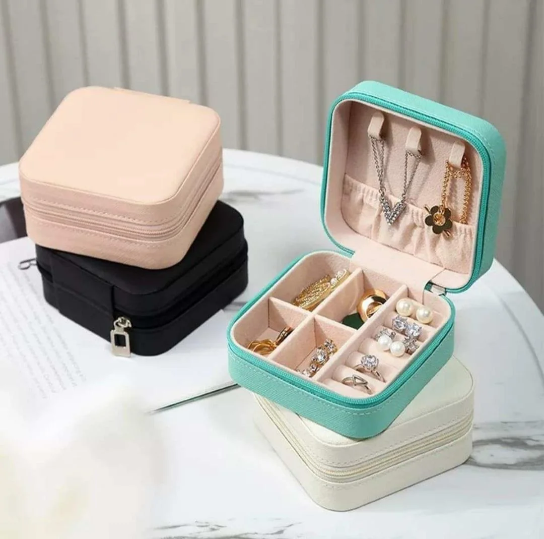 Stylish Multi-Color Jewelry Box for Home & Travel
