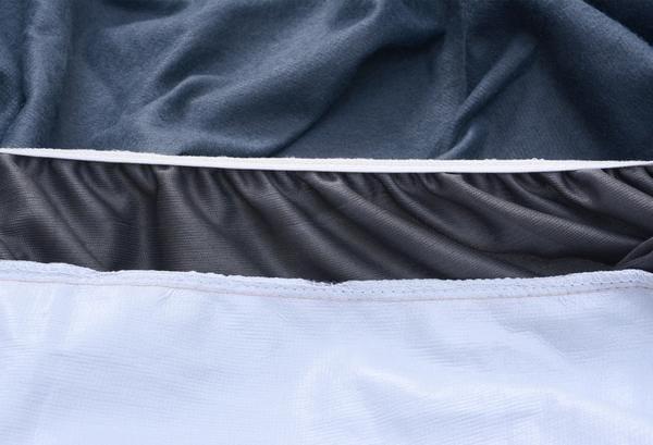 Terry Cotton Waterproof Mattress Cover Grey Double Bed