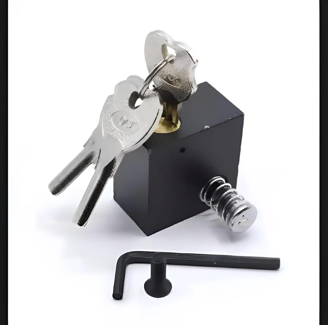 Black Metal Bike Lock with 3 Keys & Tool