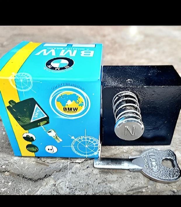 Black Metal Bike Lock with 3 Keys & Tool