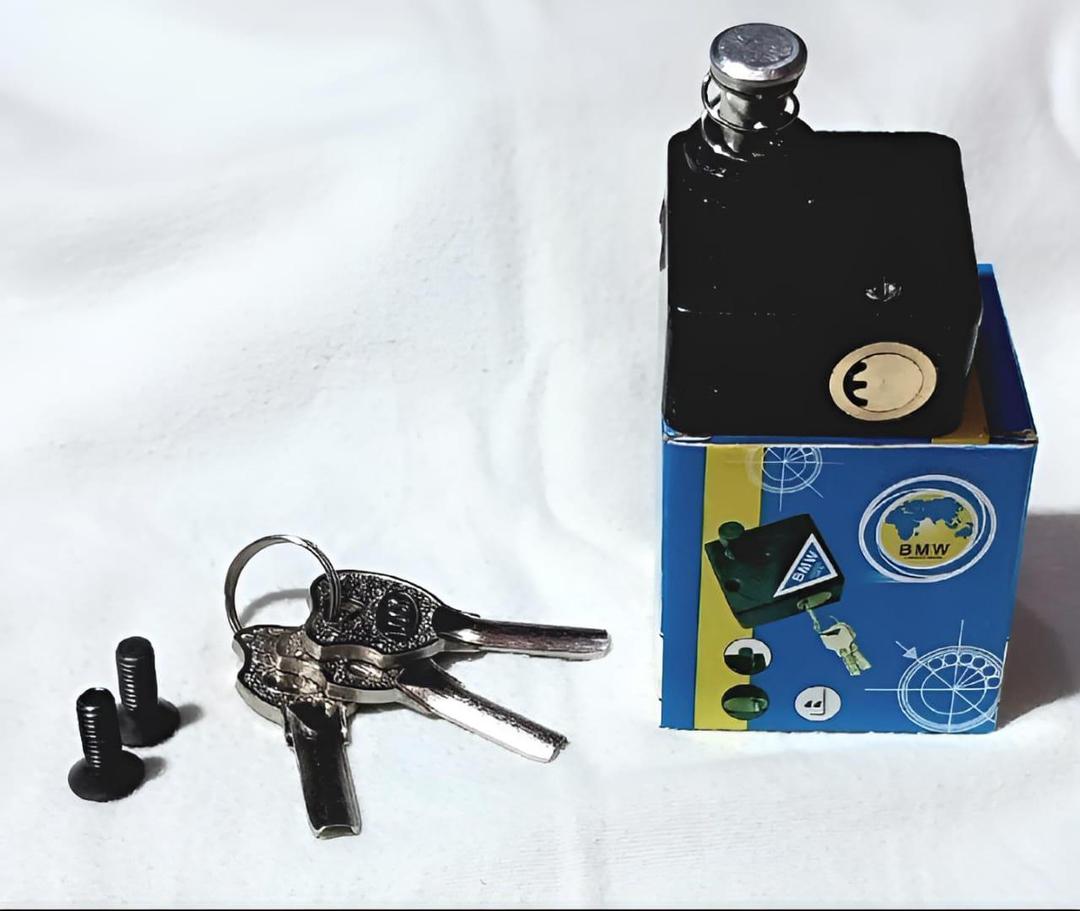 Black Metal Bike Lock with 3 Keys & Tool