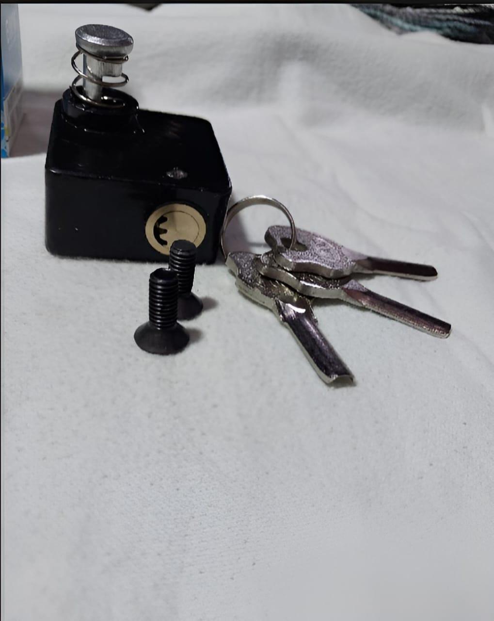 Black Metal Bike Lock with 3 Keys & Tool
