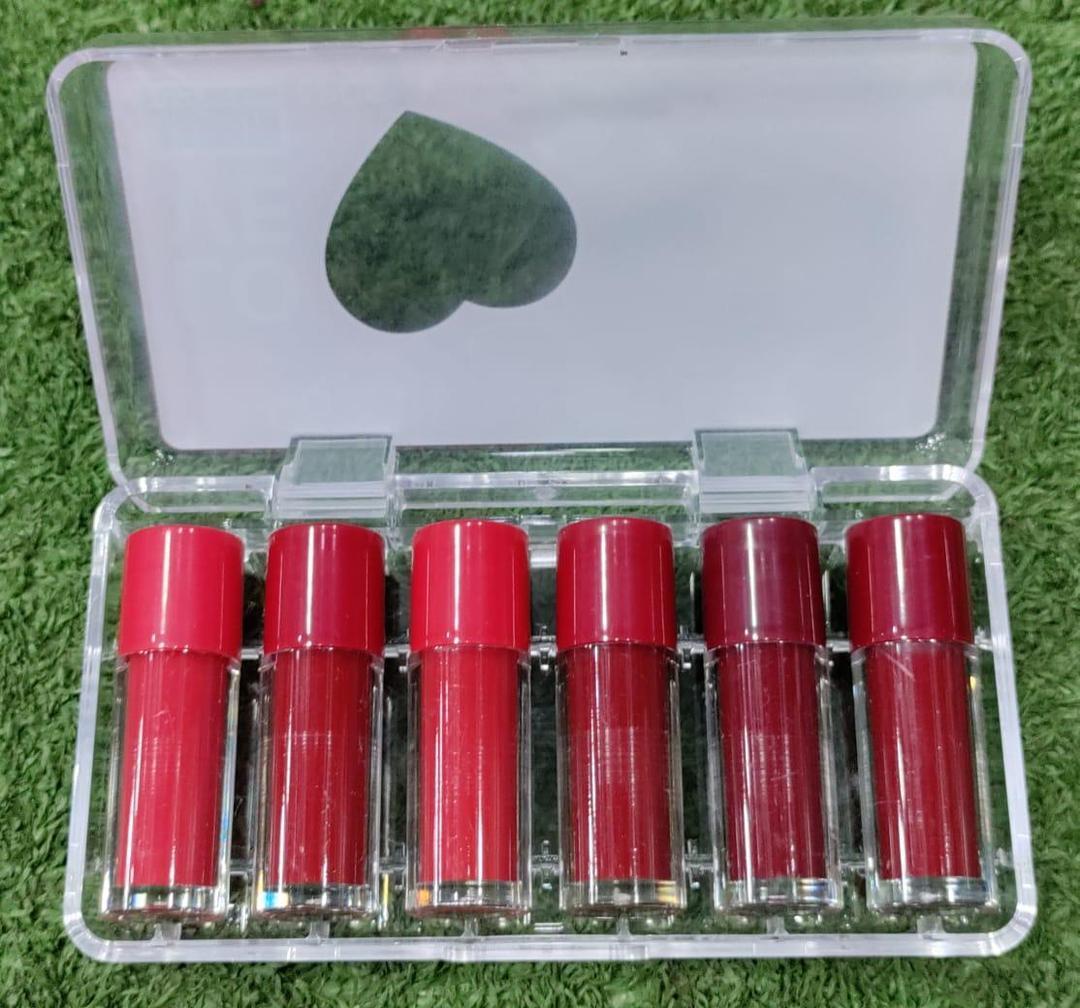 Romantic Empire Matte Lip Gloss Set 6 Pcs Heart Theme