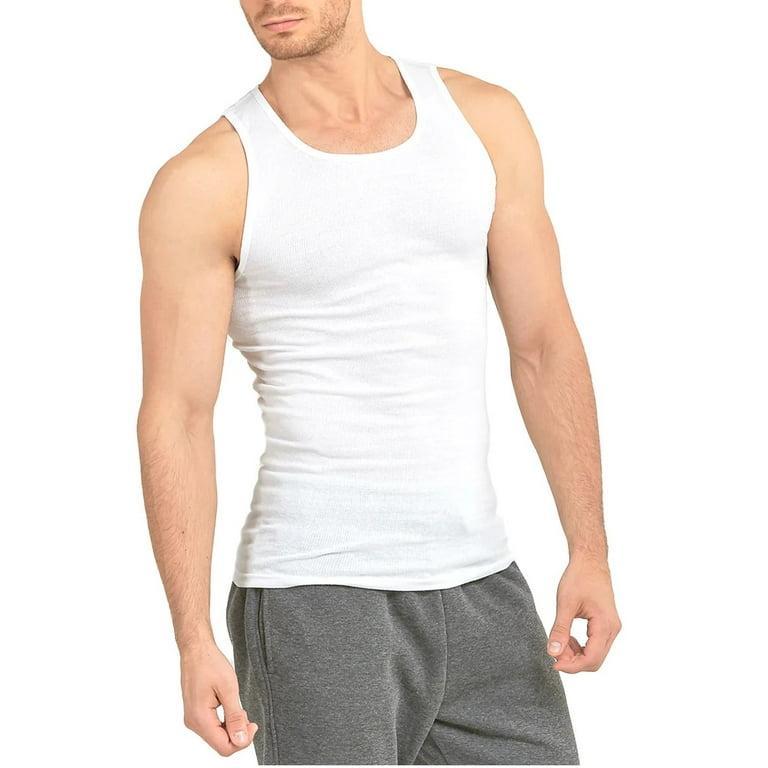 White Cotton Undershirts Pack of 3 for Men