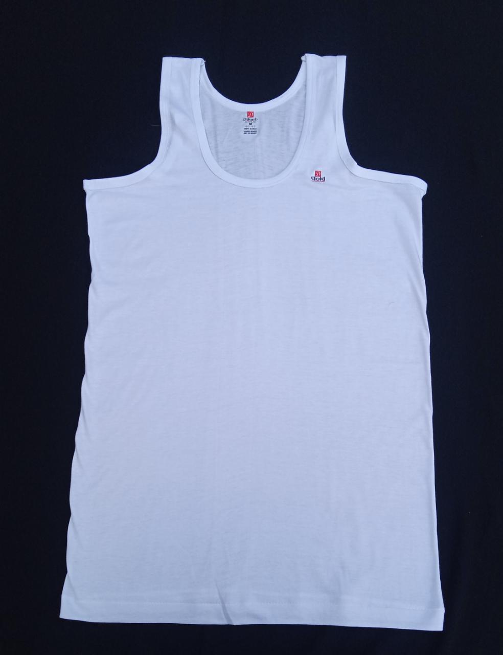 White Cotton Undershirts Pack of 3 for Men