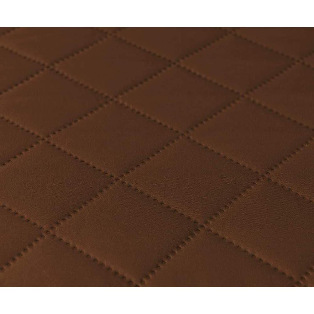 5 Seater Quilted Sofa Cover Copper Brown