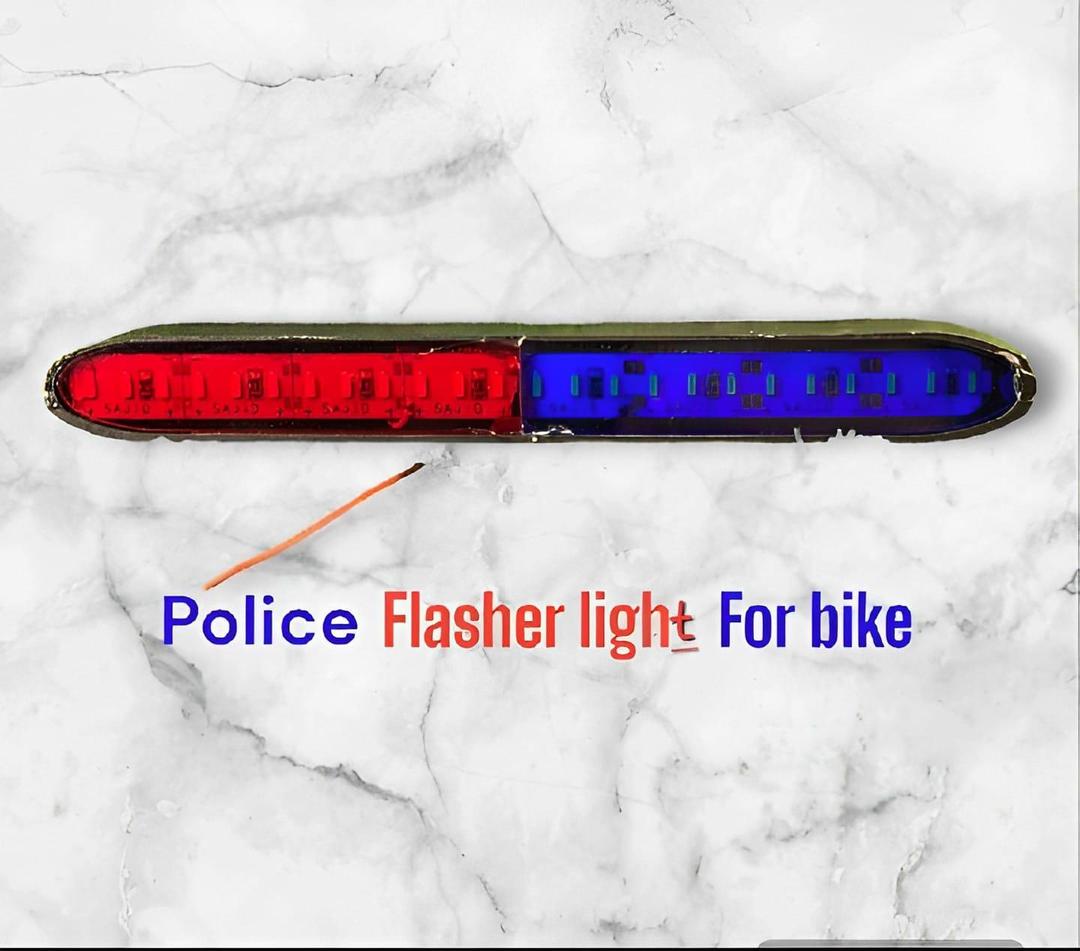 Police Flasher Light for Bike ABS Waterproof Black