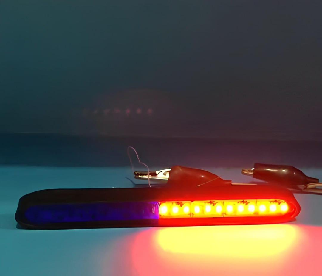 Police Flasher Light for Bike ABS Waterproof Black