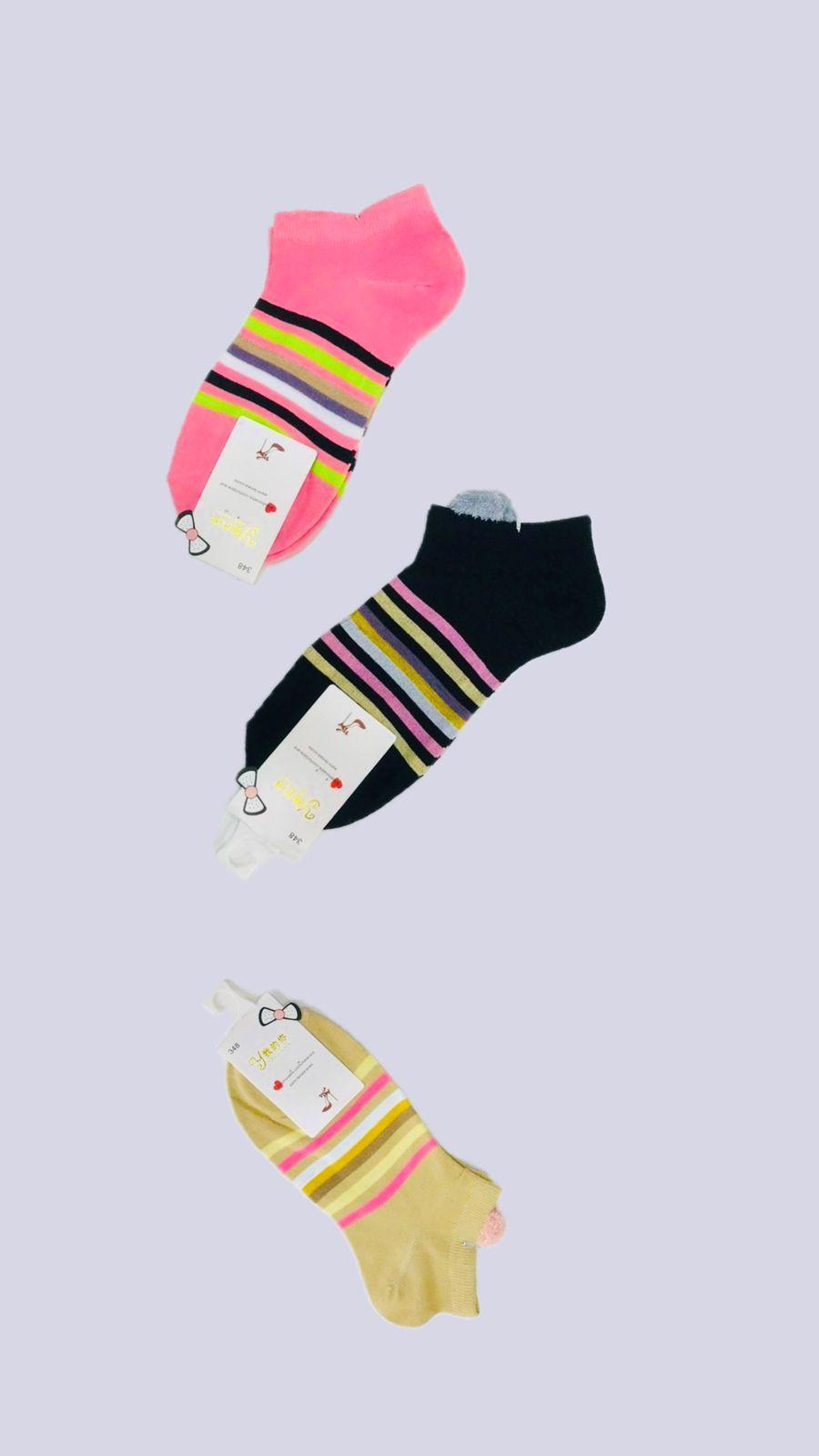 Women Striped Ankle Socks Cotton Pakistan