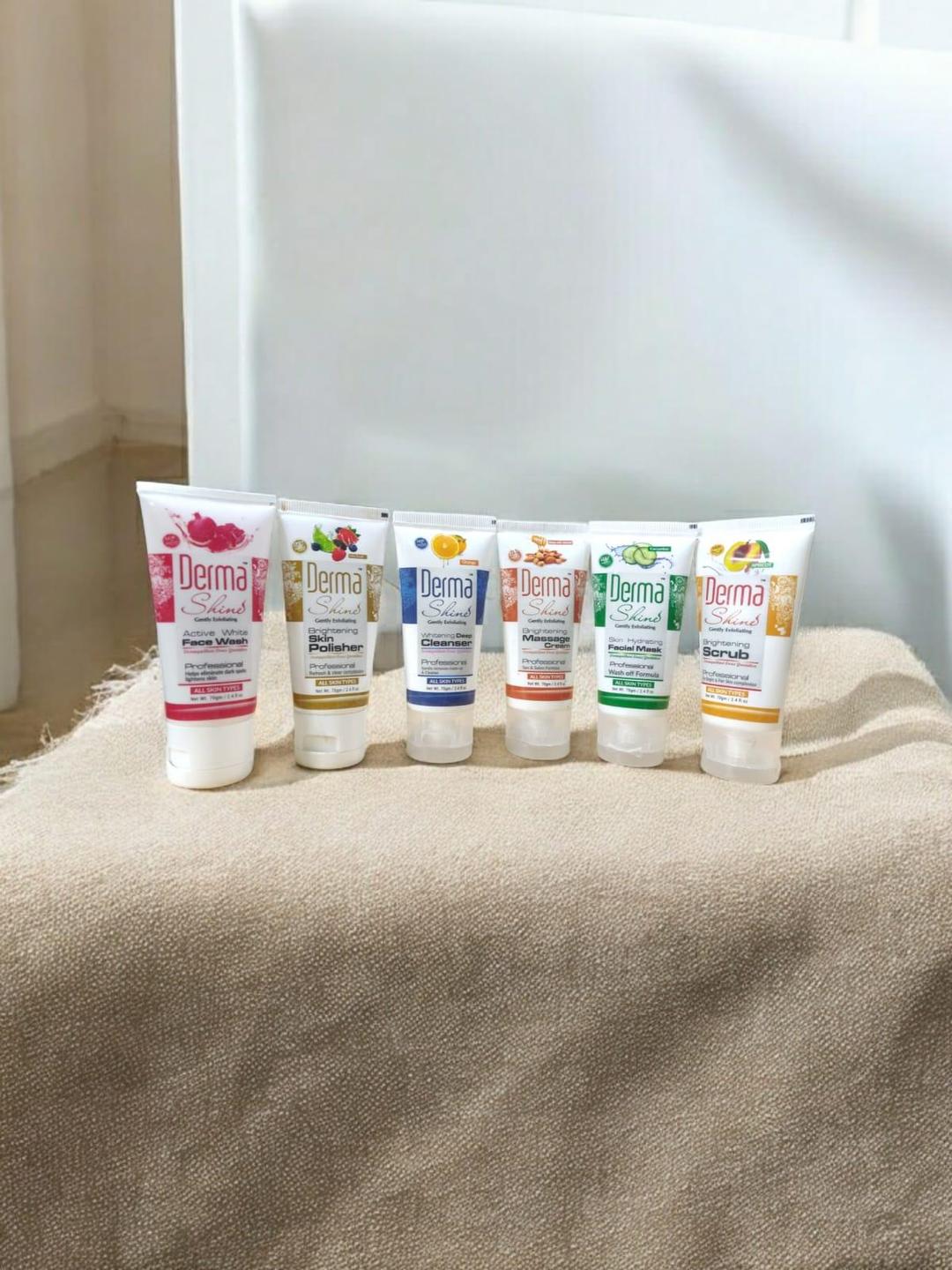 Derma Shine 6-Piece Whitening Facial Kit for All Skin Types