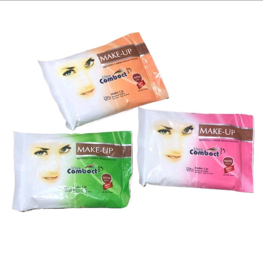 Ultra Comboct Makeup Remover Wipes 25 Pcs Reusable All Skin Types