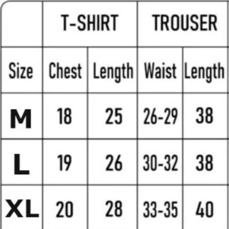 Men Black Printed Track Suit Sweatshirt Trousers XL