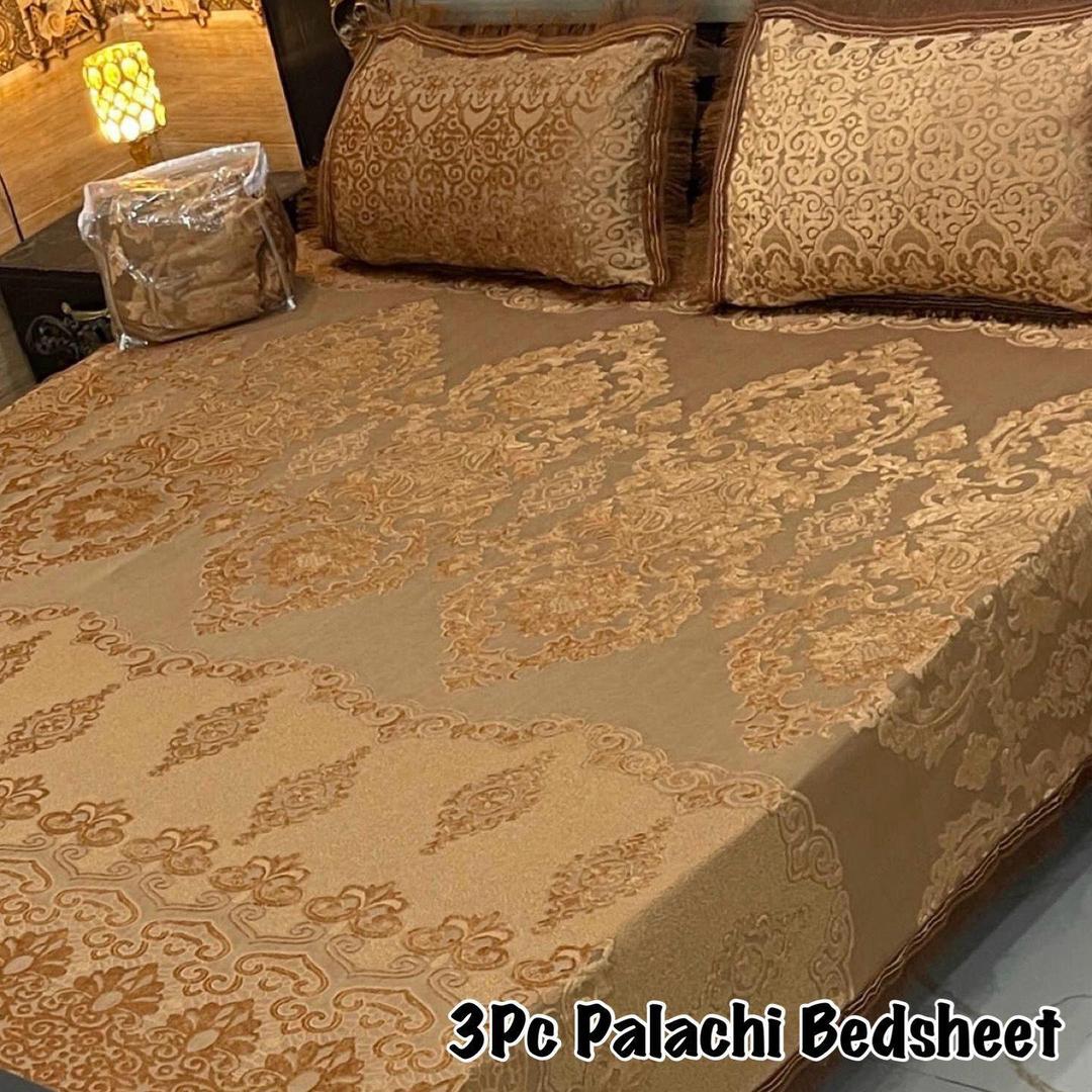 3 Piece Palachi Bedsheet Set Brown Double Bed