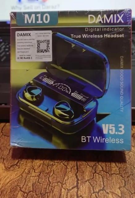 Water Resistant Black Bluetooth 5.3 Earbuds