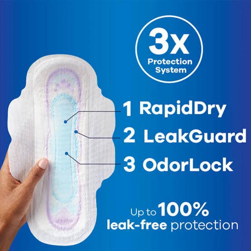 Premium Quality Maxi Thick Sanitary Pads Blue Pack of 18