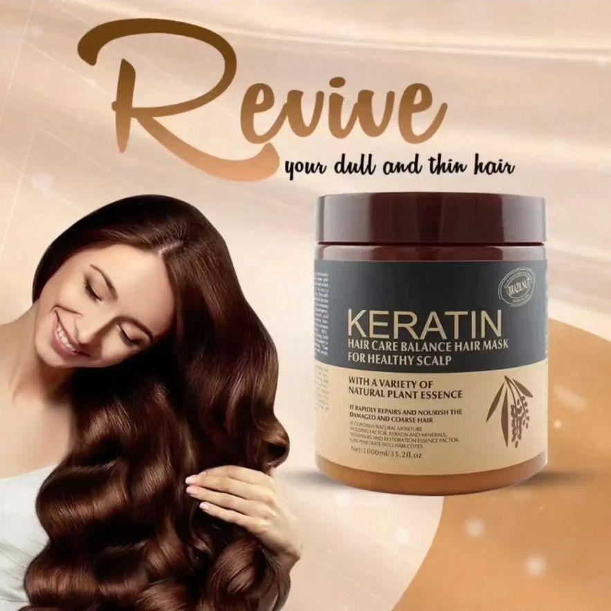 Premium Hair Mask 1000ml Smooth Cream for Frizz Control