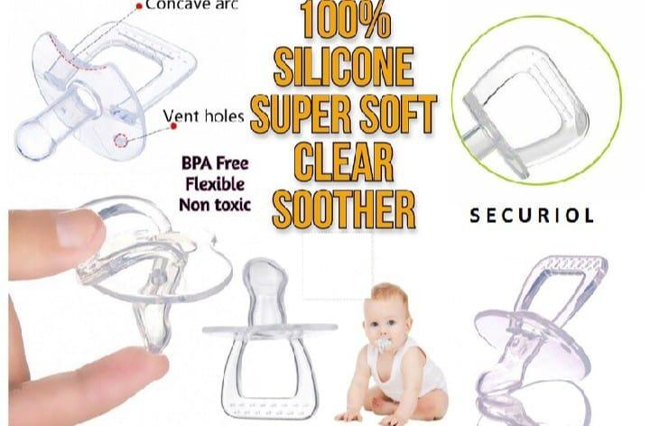 Premium Silicone Pacifier White 1 Pack Durable Soft
