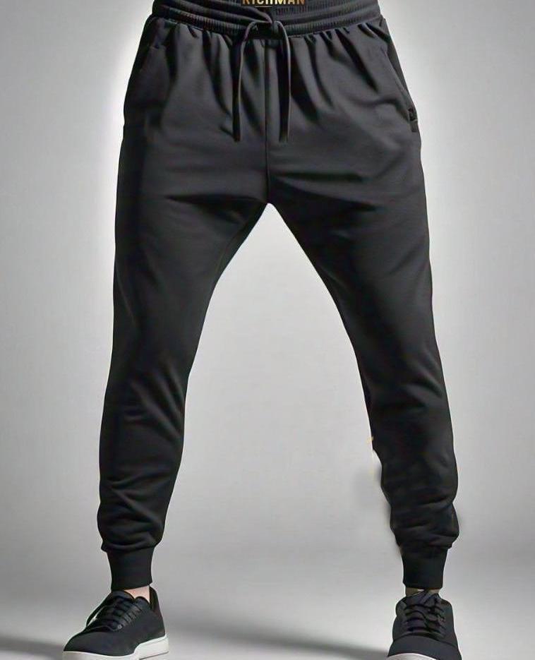 Men Red Printed Fleece Track Suit 2Pcs