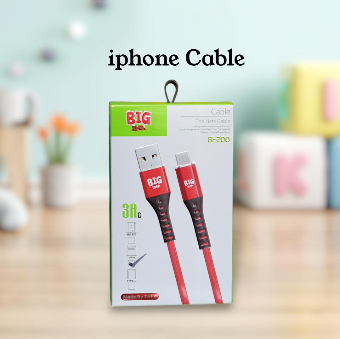 iPhone Fast Charging Cable Red Black Copper Core