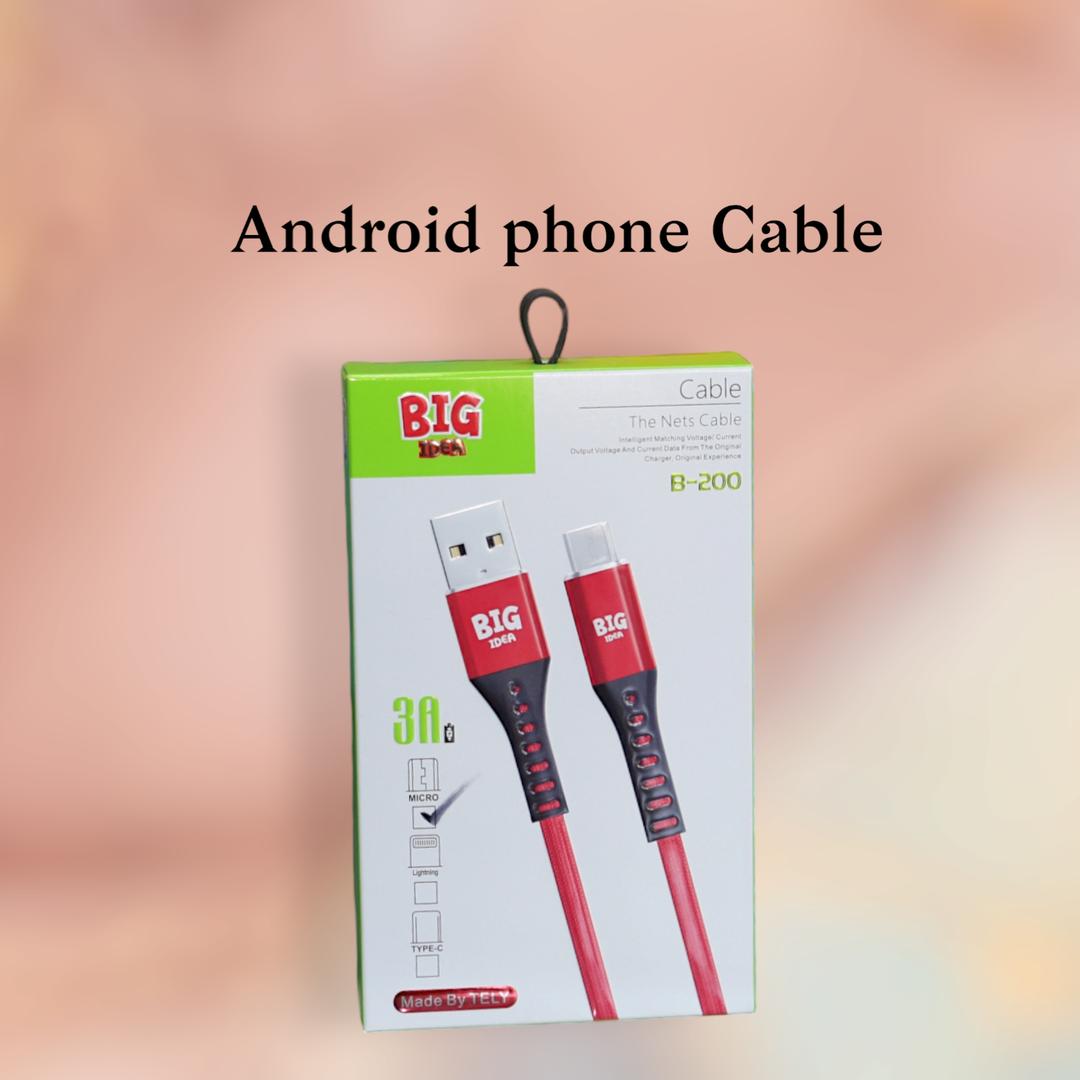 Premium Red Black Android Charging Cable Fast Durable