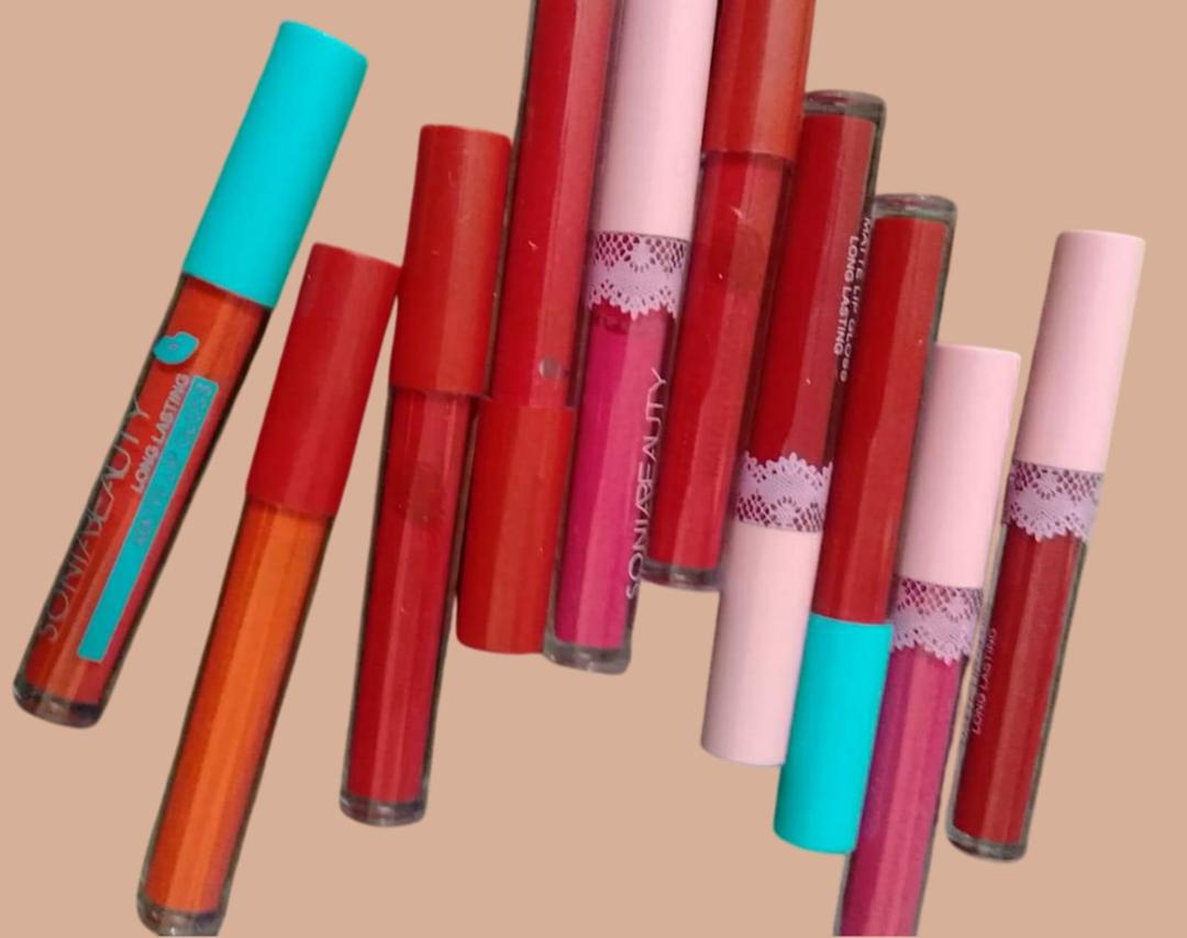 Matte Lip Gloss Red Pink Coral Long Lasting